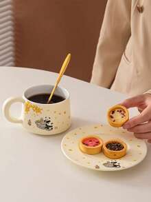 1pc High-Quality Mug Set For Afternoon Tea & Coffee, Cute Coffee Cup Suitable As Gift, Interesting Home Coffee Cup, Back To School