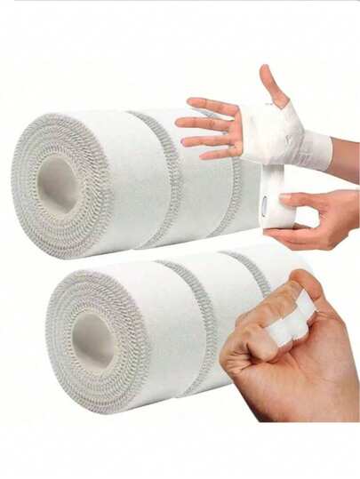 10 rotoli di nastro sportivo bianco, facile da strappare, durevole senza residui, ideale per atleti, allenatori, ginnastica, boxe, hockey su prato, hockey su ghiaccio, ottimo regalo per Natale e Ringraziamento (2,5 cm*1000 cm)