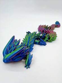 2026 New Hot-Selling 3D Printed Movable Joint Dragon Toy, Hedgehog Big Head Dragon Desktop Toy, Exquisite Rainbow Dragon Shaped Desk Decor, Colorful Desktop Display, Ideal For Home, Office Or Car Decoration, Great Gift And Stress Relief Toy - Multicolor - View 4
