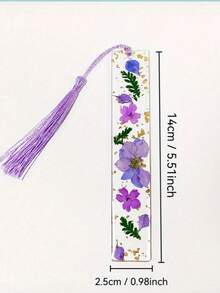 Personalized Bookmarks, Customized Embossed Daisy Resin Bookmarks, Floral Birth Month Flower Bookmark, Graduation Gift For Book Lovers And Teachers, Acrylic Magnetic Bookmarks - Multicolor - View 5