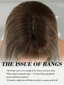 7JHH WIGS 24英寸长直发亚麻棕色假发，女士款，混色白色挑染，蓬松柔软，带刘海，外观自然，采用耐热合成纤维制成，美观大方，适合时尚女孩日常佩戴、动漫或角色扮演、音乐节、舞会、街头服饰等场合，也是母亲节的理想礼物。