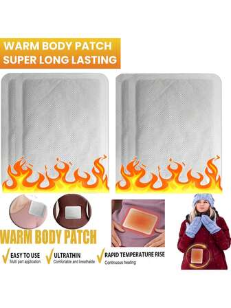 แผ่นแปะให้ความร้อนนี้เป็นแผ่นให้ความร้อนในร่างกายแบบให้ความร้อนเองที่ใช้งานได้ยาวนาน เป็นแผ่นให้ความร้อนแบบให้ความร้อนเองสำหรับทั้งตัวในฤดูใบไม้ร่วงและฤดูหนาว พกพาสะดวกและใช้งานง่าย - ไม่ต้องชาร์จ ไม่ต้องใช้แบตเตอรี่ ให้ความร้อนด้วยผงถ่านกัมมันต์และผงเหล็ก ไม่มีกลิ่น