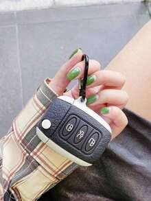 1pc Creative New Car Key Style Silicone Protective Case Compatible With AirPods 3, Pro, 1/2, Pro (2nd Generation), Premium Design Bluetooth Headphone Case Compatible With AppleValentine's Day Gift For Her KZRE - Nhiều màu - Xem 5