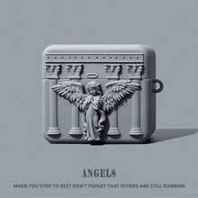 复古天使造型保护套，带钥匙扣，优雅保护壳，适用于 1/2/3/Pro/Pro2/Pro3，女士完美礼物