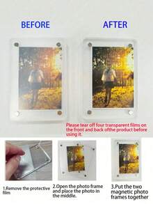 Neue magnetische Fotoclip, geeignet für Sonnenblende im Auto, universeller Acryl-Kühlschrankmagnet transparenter magnetischer Sofort-Fotorahmen, Autosonnenschutz-Fotorahmenclip, personalisierte DIY Auto-Dekorationsfotorahmen, Paargeschenk, Haustier-Familien-Gedenkfotorahmenclip, Urlaubsgeschenk - A - Übersicht 6