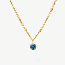 1 Pc 12 - Month Birthstone Pendant Necklace, Dainty Versatile Stylish Sleek Delicate Modern Classic Personalized Bold Accessory, Light Luxury, Fashionable, Suitable For Daily Wear, Work, Party, Wedding, Vacation, Music Festival, Dinner - 2月暗紅色 - 查看 3