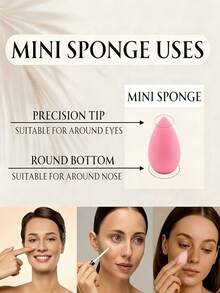 34/33/20/13-Pink Makeup Brush Set,Makeup Tool Set: Includes 13 Pink Makeup Brushes, Powder Puffs, And Makeup Sponge. Everyday Makeup Set, Travel Makeup Set, Brushes, Sponges, Headbands, And Toiletry Bag - An Essential Beauty Set." - Pink - View 8