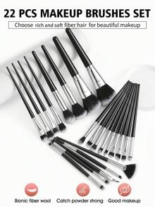 45PCS Makeup Tools Set Including:22PCS Makeup Brush Set+1pc Makeup Brush Cleaning Tools+1pc Flannelette Bag+1pc Multi-Functional Zipper Toiletry And Cosmetic Bag Waterproof+1pc Hairband+2PCS Facial Cleansing Sponges+4PCS Triangle Powder Puffs+6PCS Makeup Sponges+4PCS Mini Makeup Sponges+3PCS Mini Air Cushion Powder Puffs,Beginner-Friendly | Travel-Ready & Gift-Ready | Perfect For Newbies/Her,Giveaways,Professional Makeup Brushes,Complete Makeup Set - Multicolor - View 2