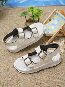 Summer Children's Soft Soled Sandals, Outdoor Casual Versatile Sandals, Open Toed Non Slip Shoes, Lightweight Beach Shoes - Beige - View 3