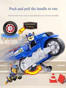 Spin Master Moto Pups Character's Deluxe Pull Back Motorcycle Vehicle With Wheelie Feature And Figure - Zuma - View 11