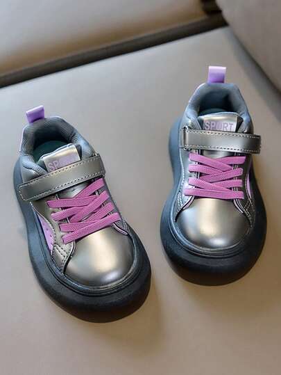 1 Pair Fashion Kids Motorcycle Sole Casual Sports Shoes, Quality Matte Fabric, Bouncy Soft Sole Lightweight And Convenient, Suitable For 1-6 Years Old Babies, Great For Matching