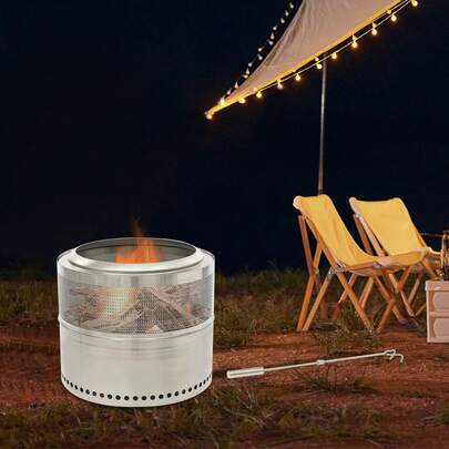 kangten Stainless Steel Portable Fire Pit Outdoor Firepit Folding Smokeless Firepit UK