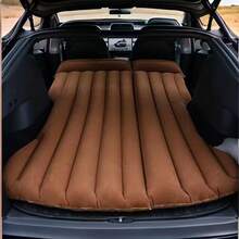 Upgraded Inflatable Mattress For Tesla SUV, High Elasticity Leakproof Car Sleeping Pad With Zoned Support, Ergonomic Rear Seat & Trunk Camping Bed, Ideal For Travel & Outdoor Trips, Must-Have Tesla Accessory - 棕色 - 查看 2
