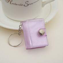 1个16页闪光透明迷你相册钥匙扣，简约优雅学生证/卡片夹相册 - 無色 - 查看 18