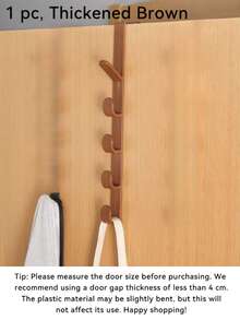 2pcs Multi-Functional Clothes Hanger, Space-Saving Door Hooks, Versatile Storage Hooks, Durable ABS Plastic, Easy Installation, Each Hanger Has 5 Hooks For Hanging Coats, Towels, Hats, Bags, Etc. Suitable For Bathroom, Bedroom, Closet, Can Be Used As Wardrobe Hooks, Storage Hooks, Practical Hooks, Room Accessories, Bedroom Accessories | Halloween, Christmas Gift | Holiday Decor