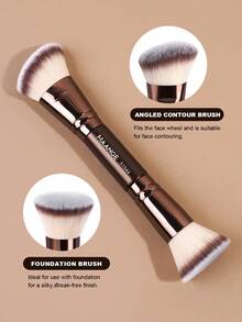 MAANGE Set de 1/5/7 piezas de brochas de maquillaje profesionales de tubo de aluminio suave con bolsa de almacenamiento, incluye brocha de base, brocha de sombra de ojos, brocha de polvo, brocha de cejas, brocha de mezcla, brocha de iluminador, para uso diario y viajes, accesorios de maquillaje, regalo para amigos