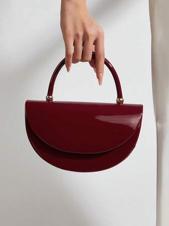 优雅漆皮女士手提包，简约链条手拿包，轻便奢华派对/晚宴包，送给女朋友的完美生日礼物，适合派对、婚礼、舞会、正式场合，可搭配节日派对礼服、晚礼服和亮片连衣裙。