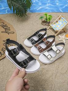 Summer Children's Soft Soled Sandals, Outdoor Casual Versatile Sandals, Open Toed Non Slip Shoes, Lightweight Beach Shoes - Beige - View 6