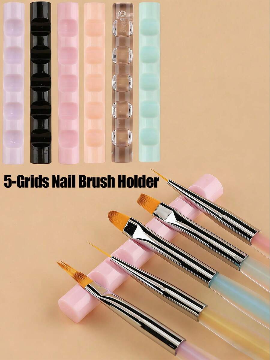 Nail Art Brush Holder 5-Tier Acrylic Display Stand For Nail Art Tools - Multicolor - View 1