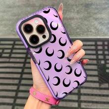 High Quality Protection Mobile Phone Shell, Soft To The Touch, It Is The Best Choice For Birthday Gifts For Teen Boys And Girls, Accurately Adapted To Phone 11, 12, 13, 14 And 15 Pro Max, 16plus 17 Pro Max 17 Air 17Pro, MD Symphony New Moon Password Printing Phone Case - 紫色 - 查看 4