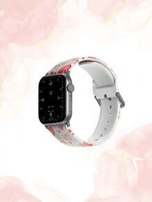 1条极简树叶图案TPU表带，兼容38/40/41/42/44/45/49mm Ultra/SE/9/10/8/7/6/5/4/3/2/1 - 彩色 - 查看 4