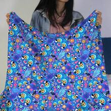 K-Kpop D-Demond H-Hunters Fleece Blanket, Cozy Cotton Throw, Anime Blanket, Funny Anime Blanket Gifts - 黑色 - 查看 1