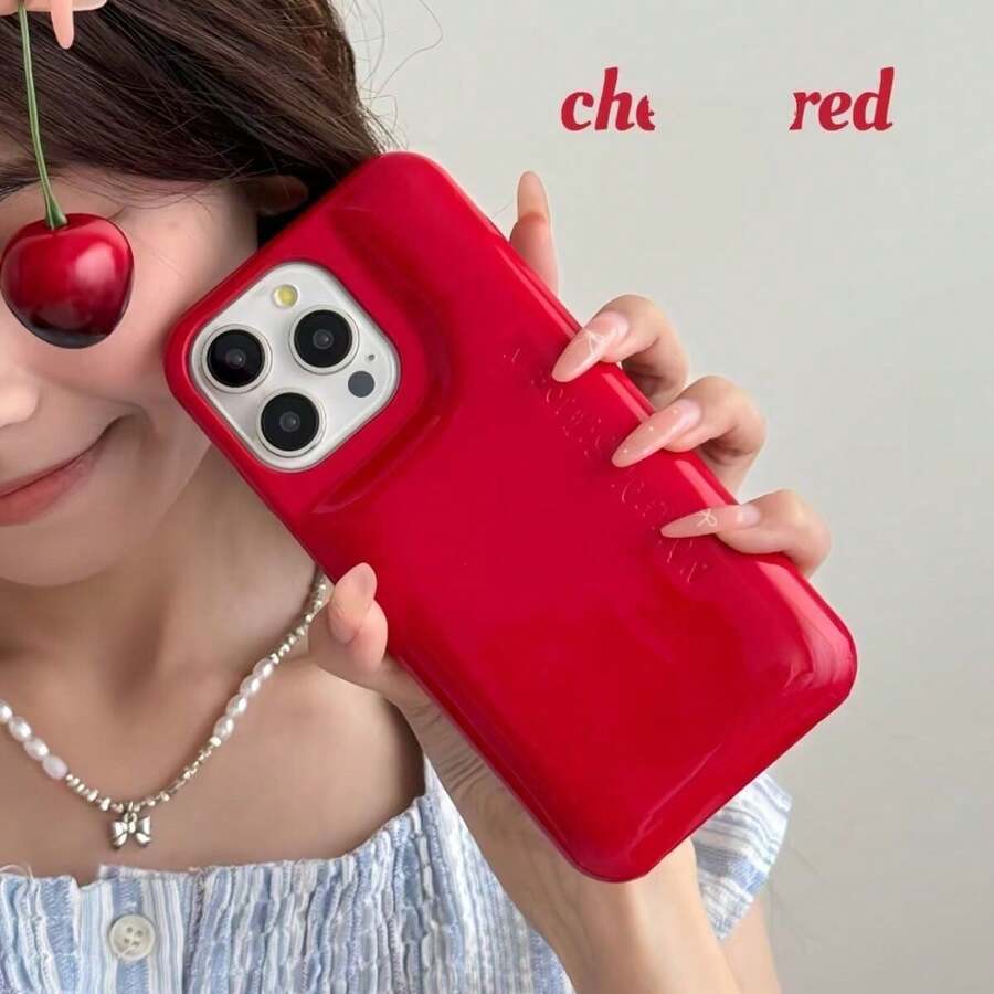 [Winter New Arrival] Apple 17 Air New Premium Leather Cute Candy-Colored Unique Soap Design Phone Case Compatible With IPhone 17/17 Pro/17 Pro Max/16 Pro Max/16/16 Pro/15/15 Pro/15 Pro Max/14/14 Pro/14 Pro Max/13 Pro Max. Minimalist Design, Fashionable And Creative. Popular With Men And Women. Shockproof, Drop-Proof, Scratch-Resistant, And Waterproof. - Đỏ - Xem 1