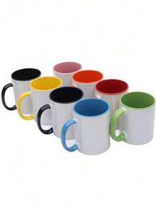 11oz Customizable Ceramic Coffee Mug, Personalized Text Mug, Valentine's Day Gift, Customized Mr./Mrs. Coffee Cup, Husband And Wide Mouth Cup, Newlywed Couple Set, Newlywife Gift, Customized Cafe Advertising Cup - Multicolor - View 4