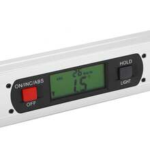 Medidor de distancia digital de 400 mm y 16 pulgadas con nivel transportador