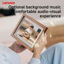 Lenovo 10.1-Inch  Digital Photo Frame With 800*1280 60FPS IPS Touchscreen, 32GB Built-In Storage Expandable To 128GB, Supports Automatic Horizontal And Vertical Screen Rotation, Natural Wood Grain Frame - Camel - View 4