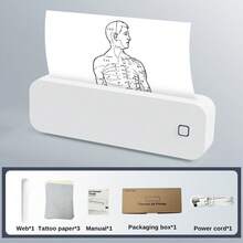 Máy in nhãn nhiệt đa chức năng cầm tay mini Marklife D210 Bluetooth, tự dính, khổ A4, kèm 1 cuộn giấy A4 và 3 tờ giấy in hình, in không cần mực, tương thích với hệ điều hành iOS và Android, phù hợp cho văn phòng, trường học và gia đình. - trắng - Xem 12