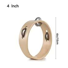 1pc 4/6/7/8/10 Inch Adult Handheld Wooden Tambourine, Single Row Metal Jingle Bells, Round Percussion Instrument, Rhythm Instrument, Suitable For Church, Dance, Party And Other Occasions - Multicolor - View 14