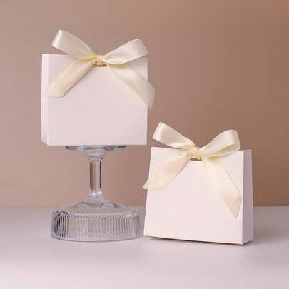 10 Stücke Mini Papier Geschenktüten mit Schleife, faltbare Verpackungstüten für Hochzeit, Geburtstag, Geschenkverpackung, Einkaufstüten, Partyfavors, dekoriert mit Schleifen, ideal für Partyfavors, Geburtstagsdekoration, Geschenkverpackung, Feiertags-Geschenke, Aufbewahrung kleiner Artikel sowie Hochzeitsdekoration, Brautparty-Favors, Hochzeitsgäste-Geschenke, Valentinstag-Geschenke, Muttertags-Geschenke, Feiertags-Geschenke usw.