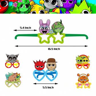12 st/set ask födelsedagsfest glasögon dekoration fotorekvisita födelsedagsfest masker dansfest klädtillbehör nyårspresent, alla hjärtans dag-present, påskpresent (stokastisk stil)