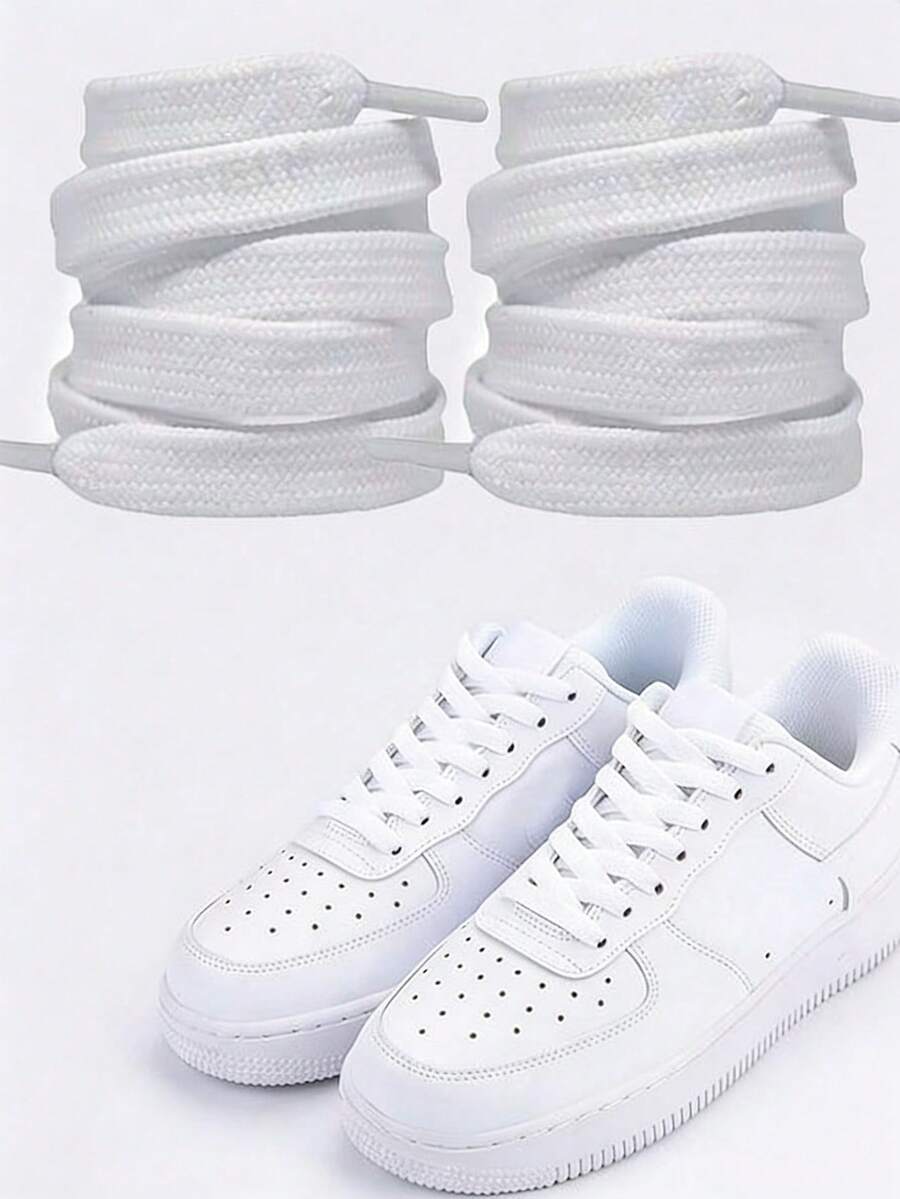 1 par de cordones planos de doble capa, 40 pulgadas/100 cm, adecuados para diversos tipos de zapatos deportivos, zapatos casuales, zapatos blancos, zapatos de baloncesto para hombres y mujeres