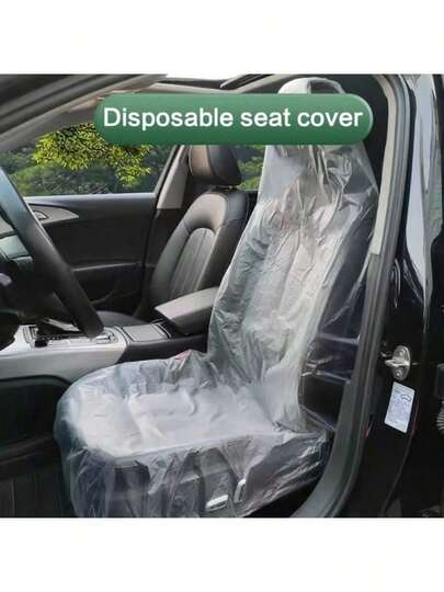 10pcs/Set Disposable Car Seat Covers - Thick PVC Universal Type Anti-Pollution Protective Covers, Wear-Resistant For Maintenance And Repair (Non-Washable)