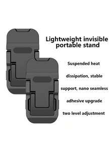 Portable Invisible Mini 3D Laptop Stand, Heat Sink, Keyboard Feet, Foldable Base - Multicolor - View 5