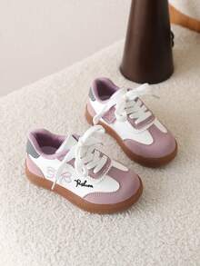 1 Pair Girls' Sports Sneakers, Children's Low-Top Casual Shoes, New Spring/Autumn Design - Purple - View 5