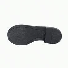 Fashionable Versatile Commuter Buckle Low Heel Shoes - Navy Blue - View 6