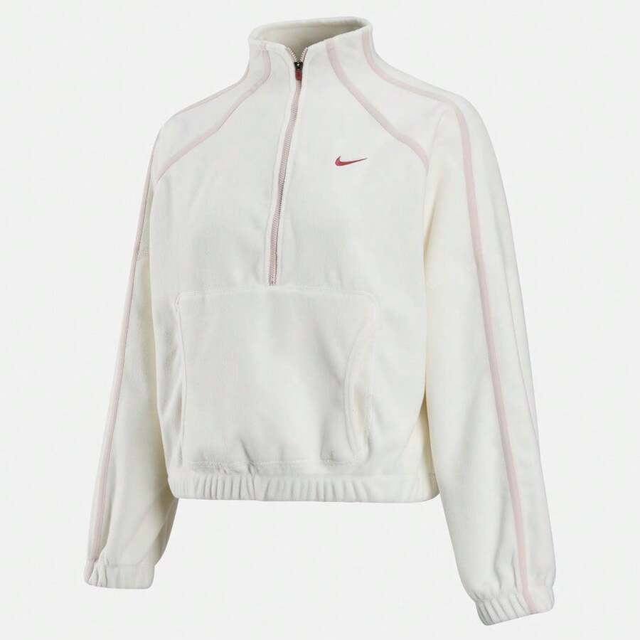 Nike Women's AS W NK TF HZ TOP POLAR CNY Fleece Sweatshirt IQ3836-133 - White - View 1