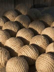PETSIN 2/4/6pcs Natural Sisal Grass Balls And Chasing Toys, Handmade Cat Toys For Indoor Cats - Multicolor - View 6