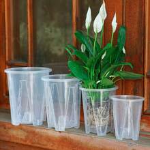 1/3/5 chậu trồng lan bằng nhựa trong suốt, dày dặn, có lỗ thoát nước, thích hợp cho lan Phalaenopsis, Anthurium và các loại cây trồng trong chậu khác. - Nhiều màu - Xem 10