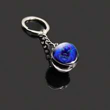 1pc New 12 Zodiac Keychain, Starry Sky Luminous Keychain, Time Stone Glass Ball Keychain, Pendant Keychain Gift Gifts For Mother, Father, Graduation, And Teacher - Multicolor New-1 - View 7