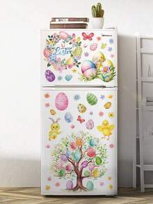 9sheet Easter Window Stickers,Watercolor Bunny & Easter Egg Pattern Window Clings,Removable PVC Stickers,Easter Window Decoration,Walls Decor,Easter Decoration,Easter Day Party Supplies,Easter Egg Hunt Party Supplies,Room Background Decor,Home Decor,Door & Window Decor,Happy Easter Day Decor,Easter Self-Adhesive Stickers,Easter Gifts - Multicolor - View 11