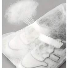 20/100个装无纺布抽绳鞋袋，便携旅行防尘防潮鞋套，节省空间悬挂式鞋子收纳袋，适用于居家、旅行，透明可视鞋子防潮包装收纳袋 - 白色 - 查看 5