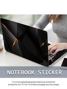 2pcs Printed Pattern DIY Scratch-Resistant Protective Stickers For 15.6-16 Inch Laptops, Compatible With HP, Apple, Asus, Compaq,