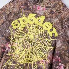 Spider Web Fashion Hip-Hop Printed Flower Hoodie, European And American Brand Large-Sized Loose Men's And Women's Hooded Sweatshirt Set - Nhiều màu - Xem 7