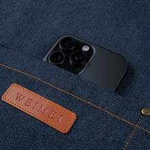 1pc Waterproof & Oil-Resistant Apron With Large Pocket, Polyester Anti-Stain Kitchen Apron, Adjustable Neck Strap, Waterproof & Splash-Proof, Widened Strap, Suitable For Cooking, Household, Restaurant, Craft, Garden, BBQ, School, Cafe, Unisex, Holiday Gift - Black - View 5