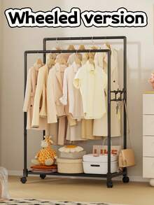 1件套模块化衣架，可移动落地式衣杆，大容量衣物、鞋子、包包收纳整理架，多功能家居卧室整理架