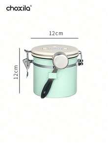 choxila 1pc 1.2L/1.5L/1.8L Mint Green Coffee Container, Coffee Bean Jar, Tea Jar, Large-Capacity Airtight Storage Jar, Stainless Steel Kitchen Food Storage Container With Date Tracker And Scoop, Coffee Accessories For Ground Coffee, Coffee Beans, Tea, Sugar, Flour And Cereal, Suitable For Kitchen Storage And Organization